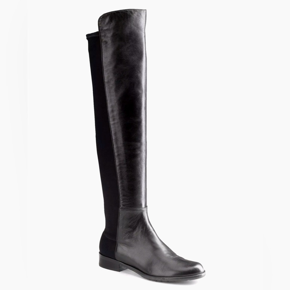 Stuart Weitzman 5050 Over-The-Knee Stretch-Leather Boots Black Women’s Size 6